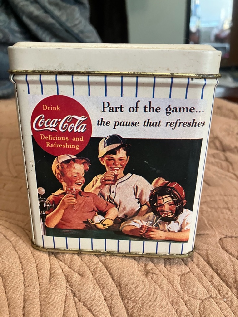 Coca Cola “Part of the Game” Retro Baseball Game Tin